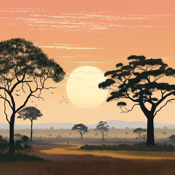 Savanna Sunset canvas