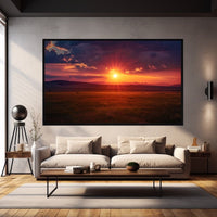 Thumbnail for Canvas Painting of a Sunset