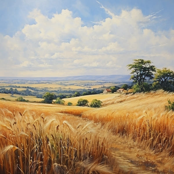 countryside vintage landscape Canvas