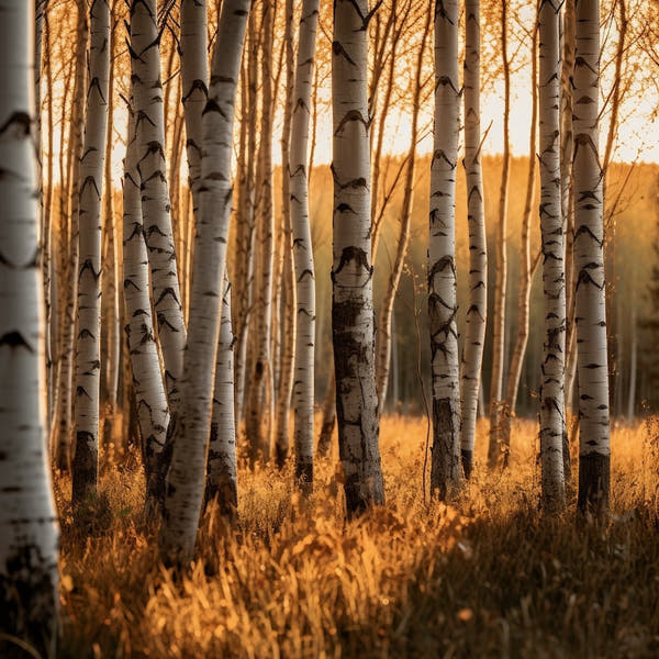 Birch Tree Wall Canvas