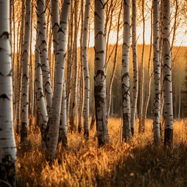 Birch Tree Wall Canvas