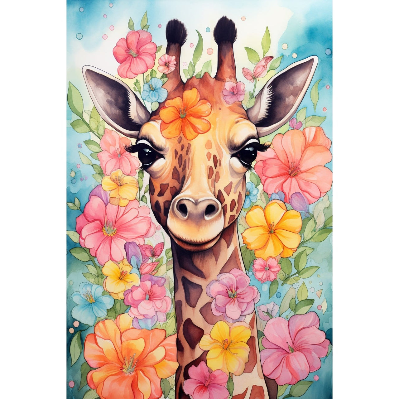 Giraffe on Painting