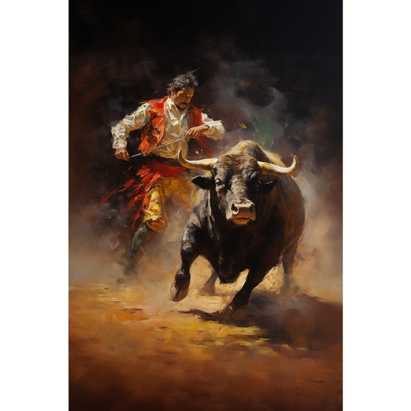 Bull and Matador Canvas
