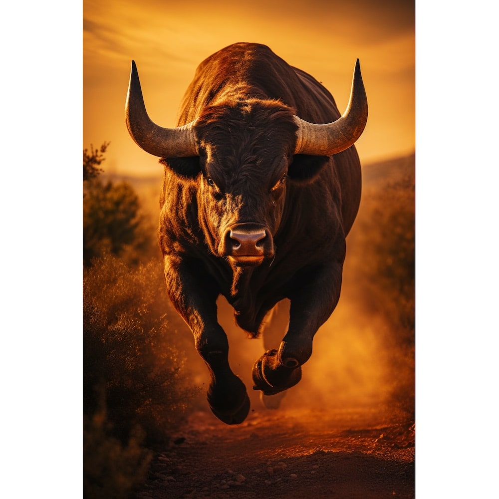 Running of the Bulls Canvas