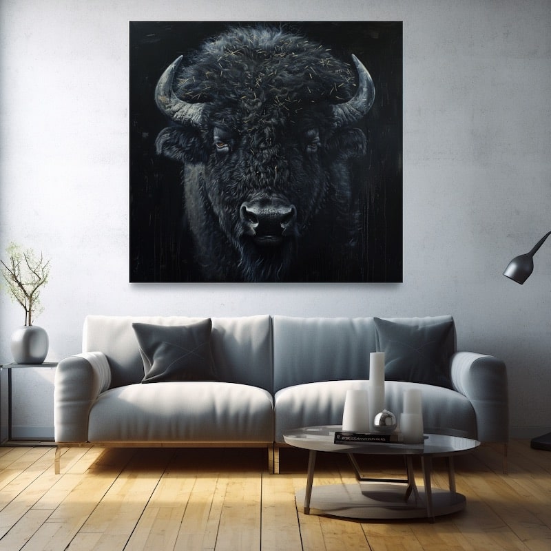 Buffalo Head Painting