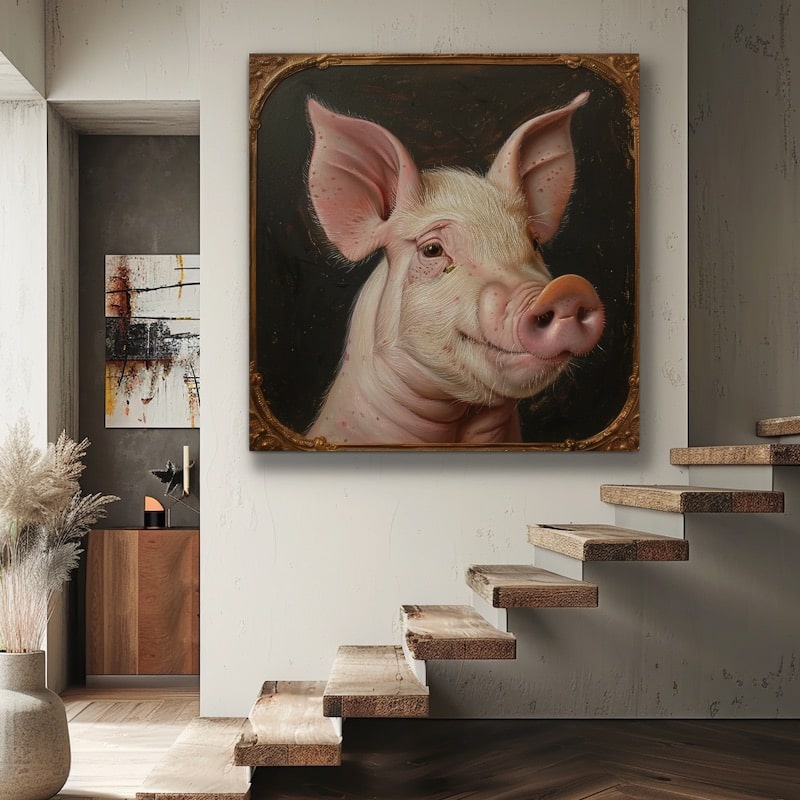 Painting of Fat Pig