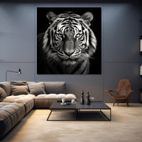 Thumbnail for Black and White Tiger Canvas Wall Art