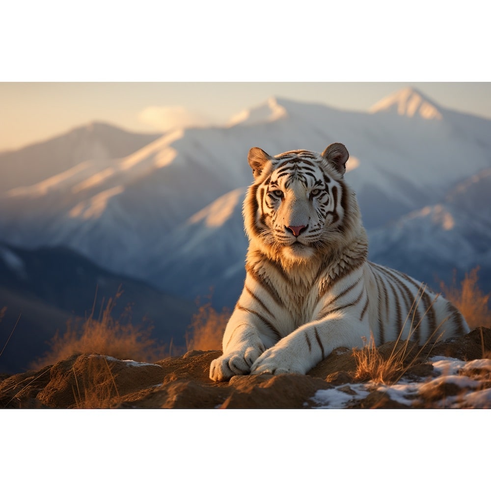 White Tiger Painting Art