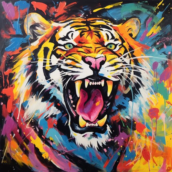 Colourful Tiger Painting