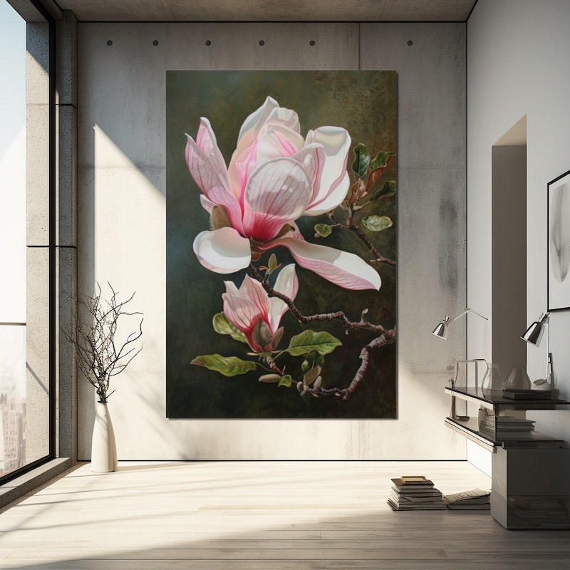 Pink Flower Canvas Wall Art