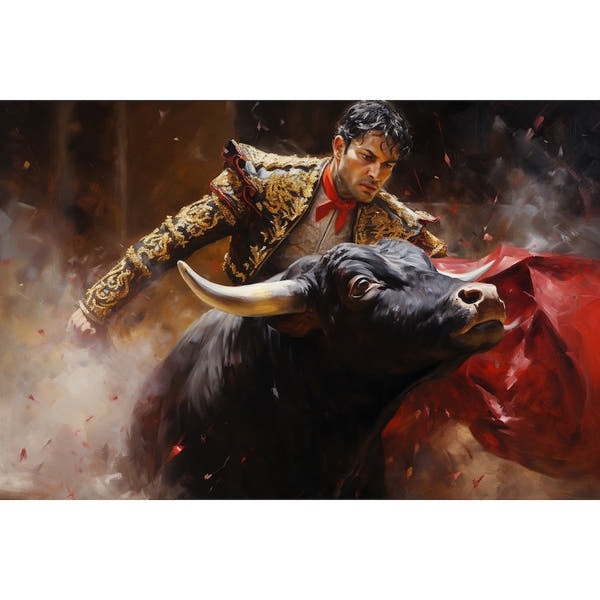 Matador and Bull Canvas