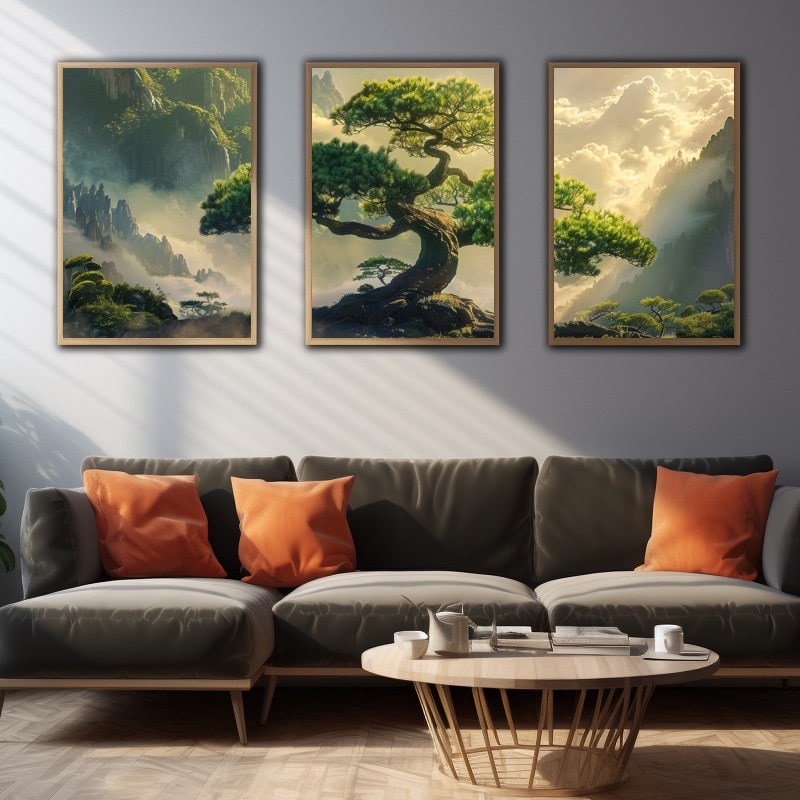 3 Piece Tree Canvas Art