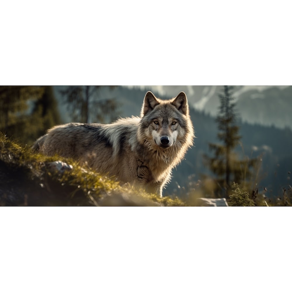 3 Piece Wolf Painting