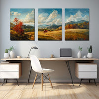 Thumbnail for 3 Panel Landscape Painting