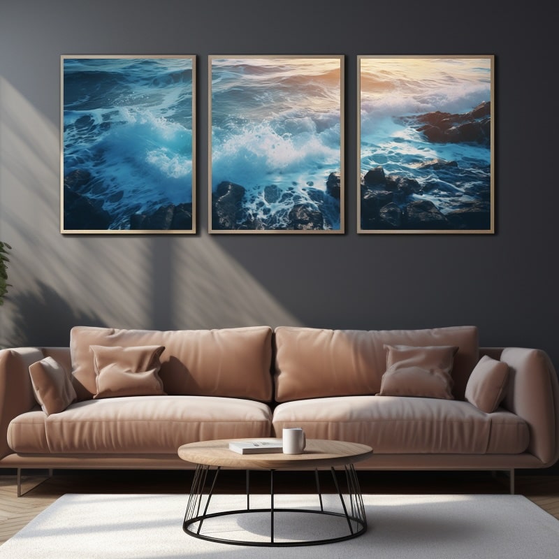 Large Ocean Canvas