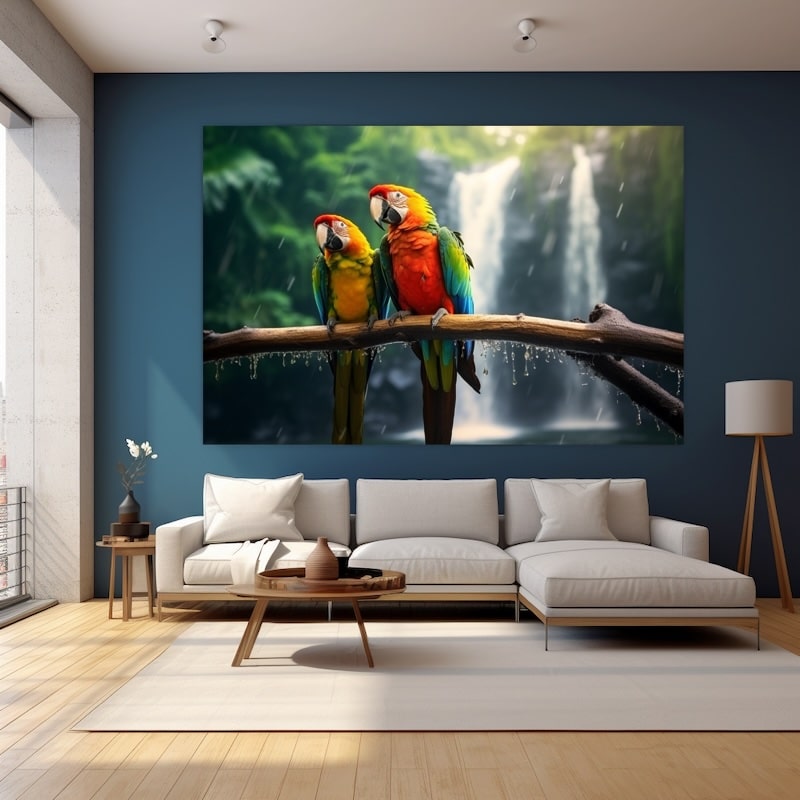 Tropical Parrot Painting