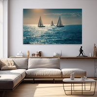 Thumbnail for Painting of Sailboats on the Ocean