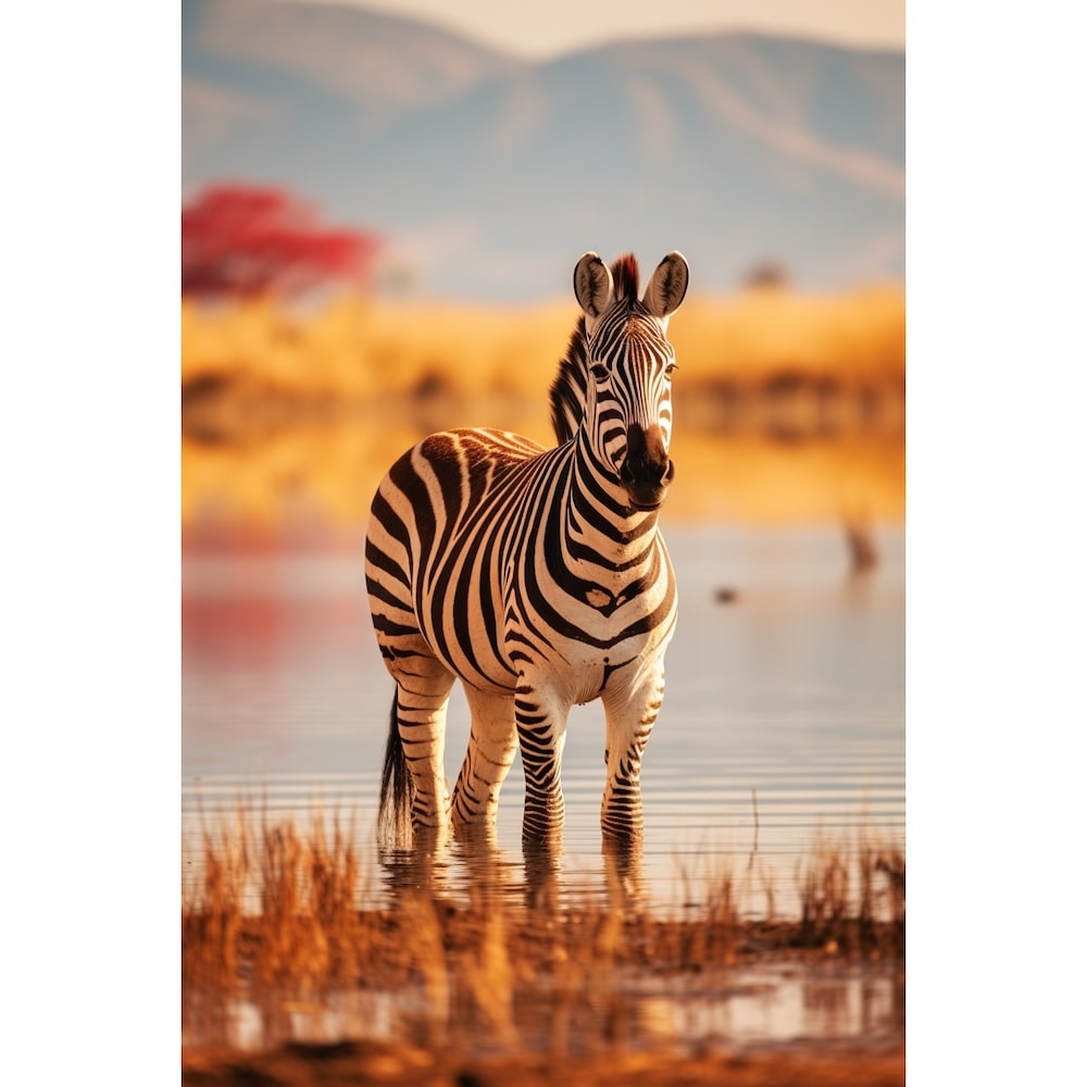 Zebra on Painting