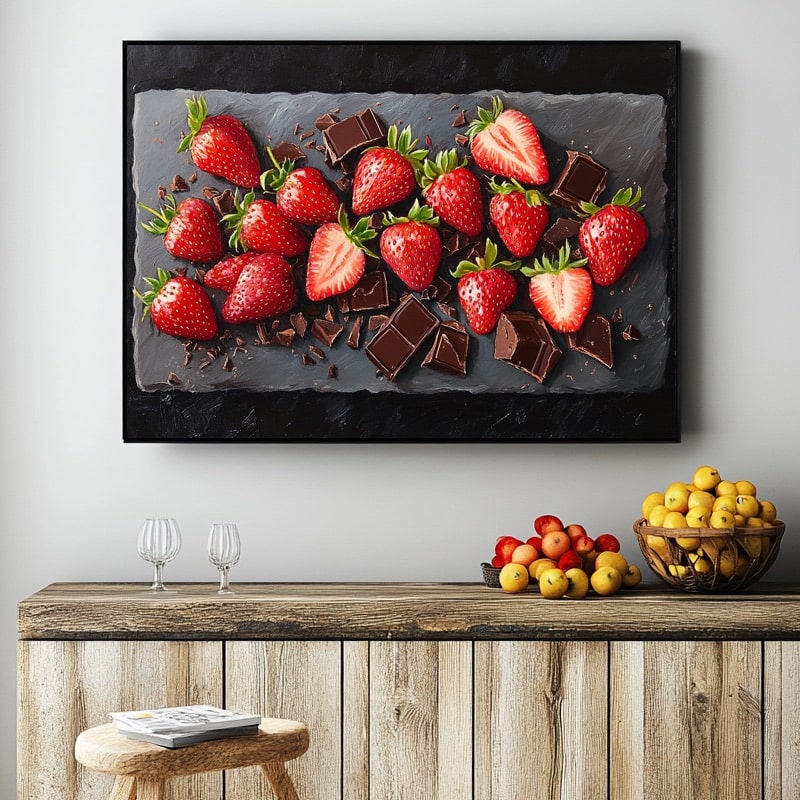 Realistic Strawberry Painting