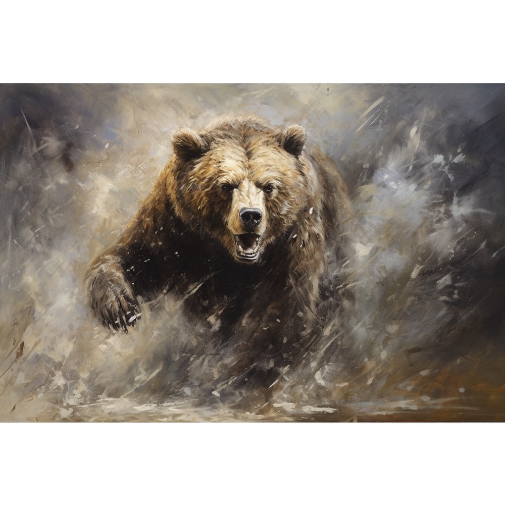 Large Bear Canvas