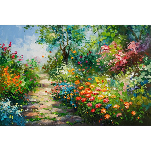 Flower Garden Oil Canvas
