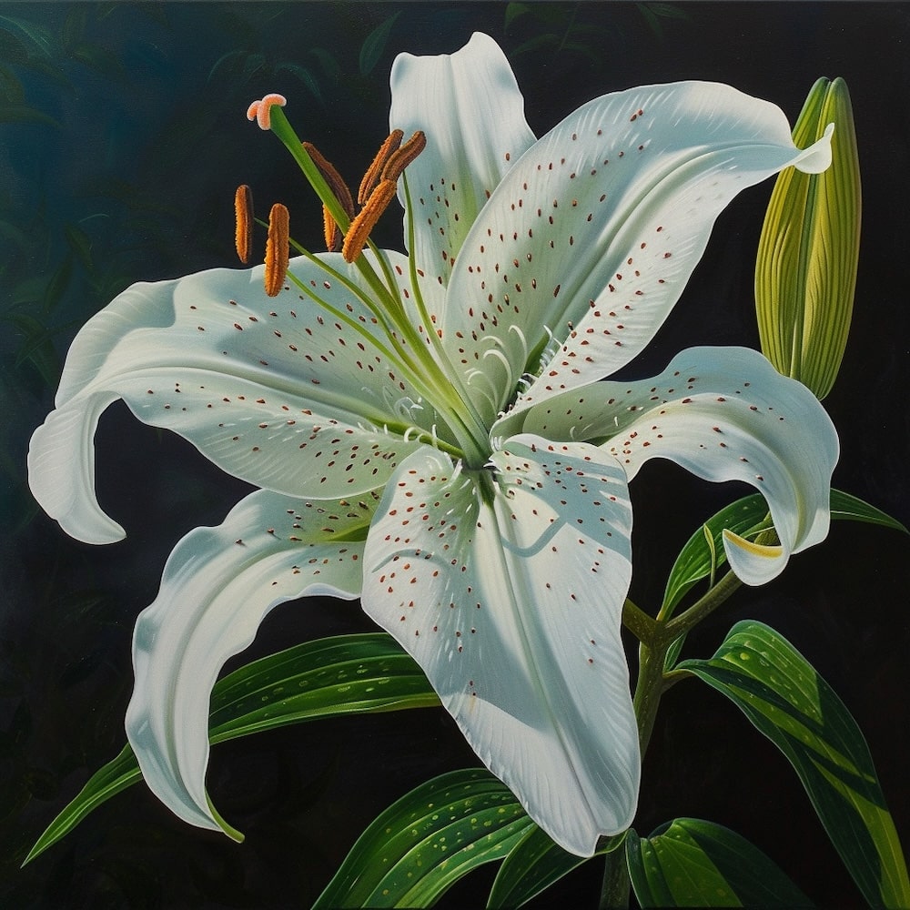 White Flower Painting