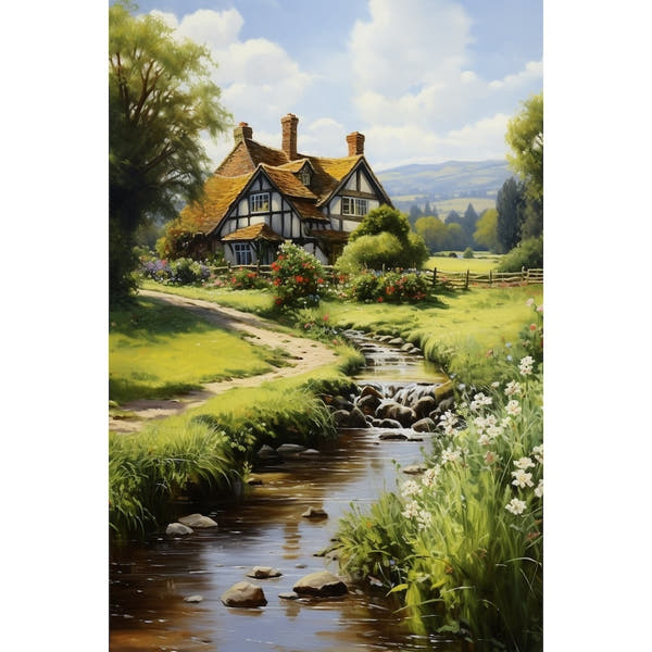 Beautiful English Countryside Canvas
