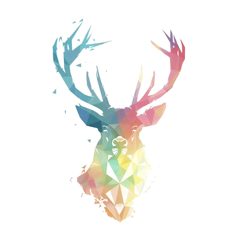 Stag Painting Print