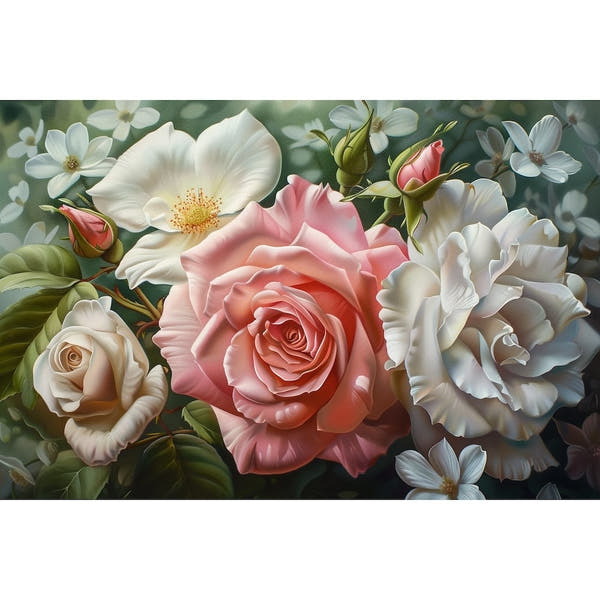 White Roses Canvas
