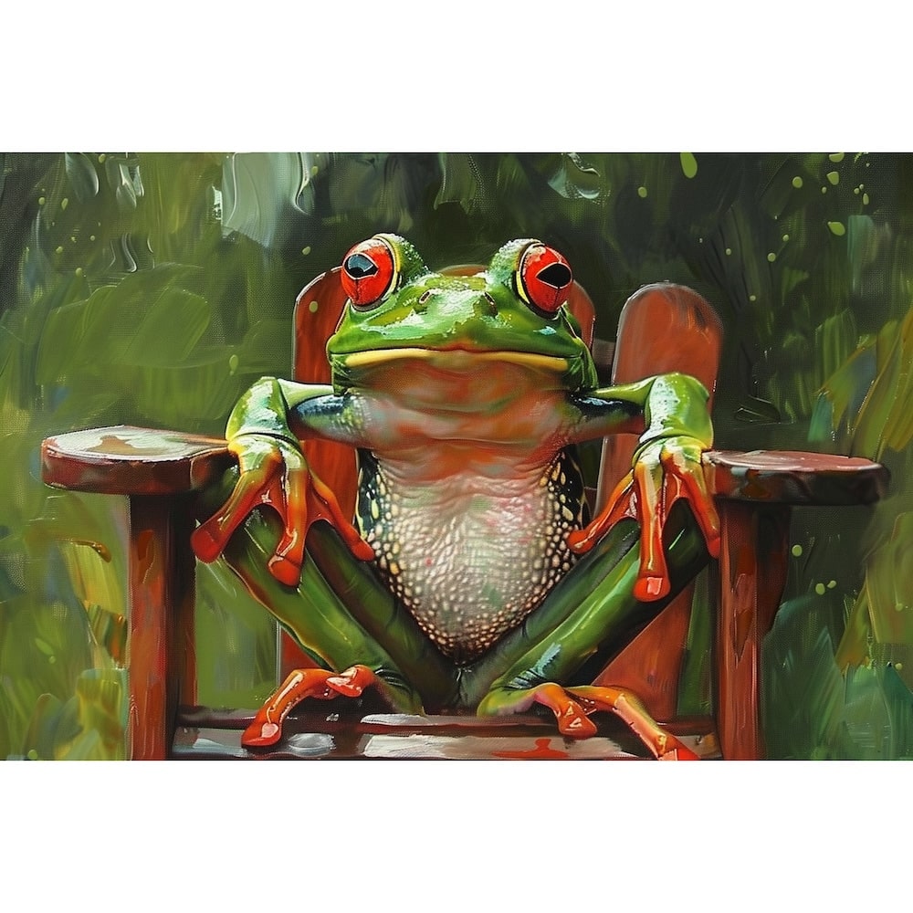 Funny Frog Canvas