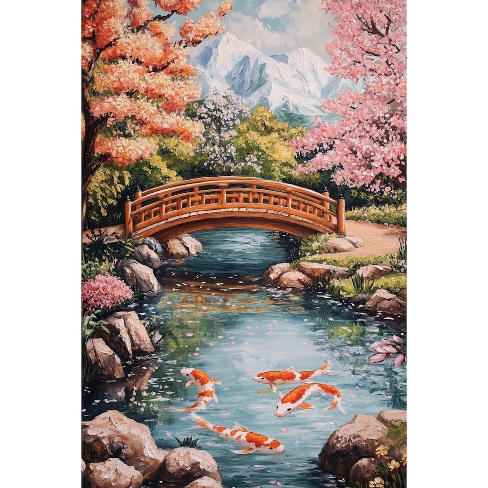 Japanese Garden Oil Canvas