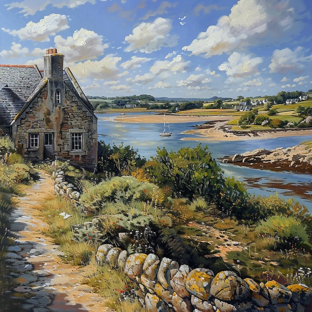 Cottage Landscape Canvas