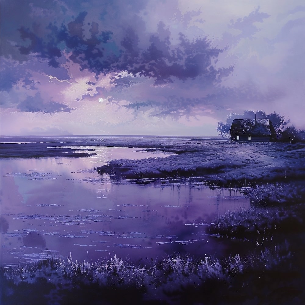 Purple Landscape Canvas 