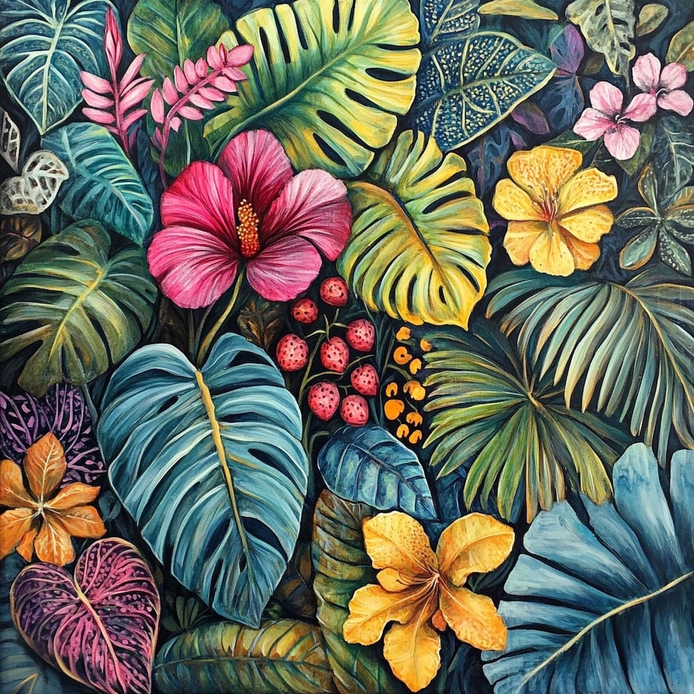 Tropical Plants Canvas