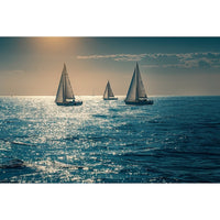 Thumbnail for Canvas of Sailboats on the Ocean