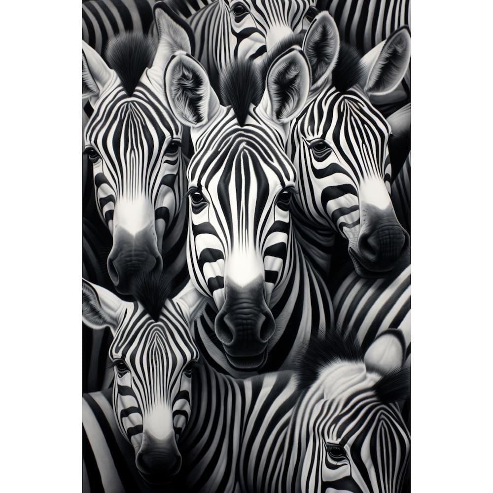 Zebra Herd Canvas