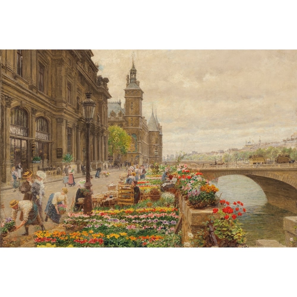 Flower Market Painting