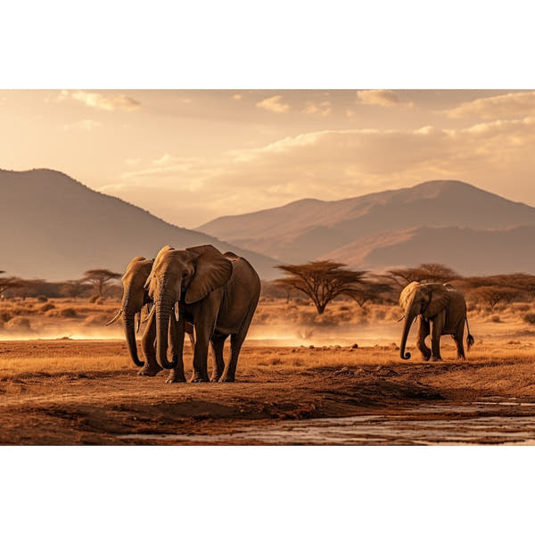 Elephant Landscape Canvas