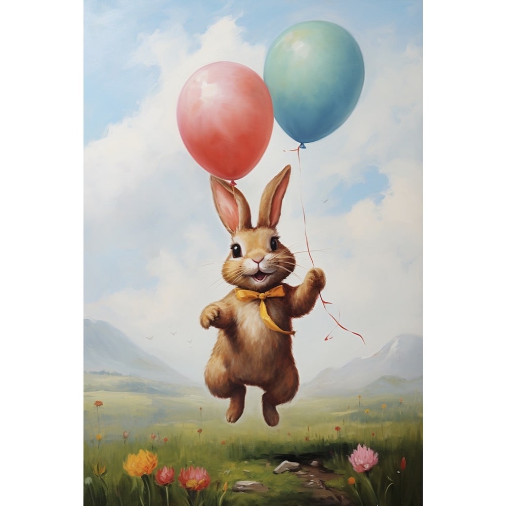Large Canvas Rabbit