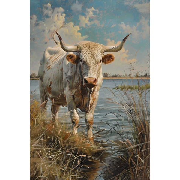 Longhorn Bull Canvas