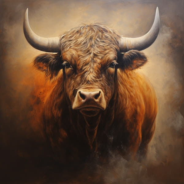 The Young Bull Canvas