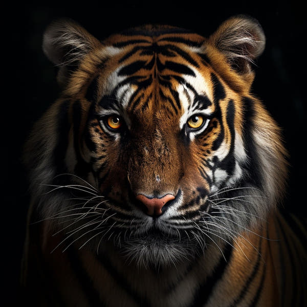 Black Tiger Painting