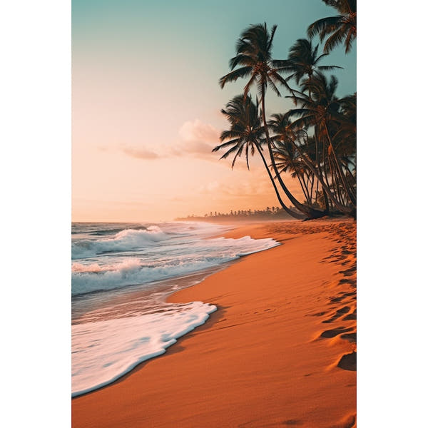 Palm Trees on the Beach Canvas