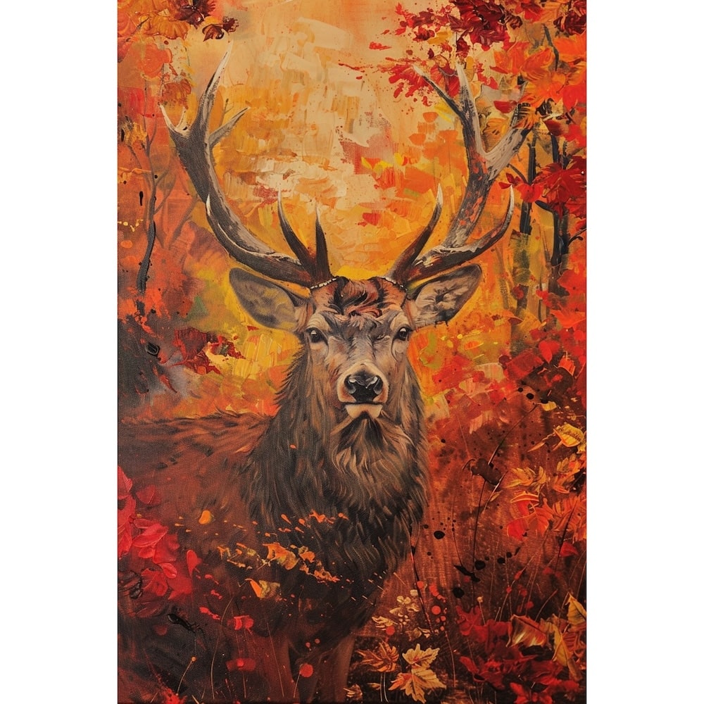 Deer Oil Canvas Art