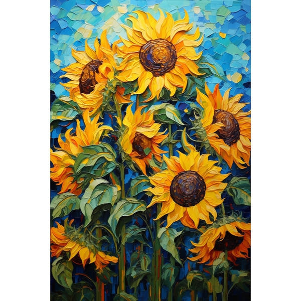 Abstract Sunflower Acrylic canvas