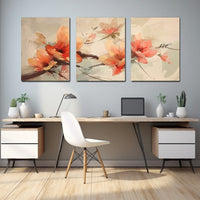 Thumbnail for 3 Piece Flower Painting