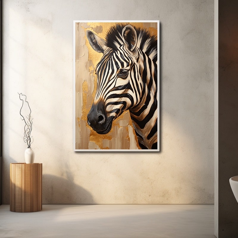 Zebra Oil Painting on Canvas