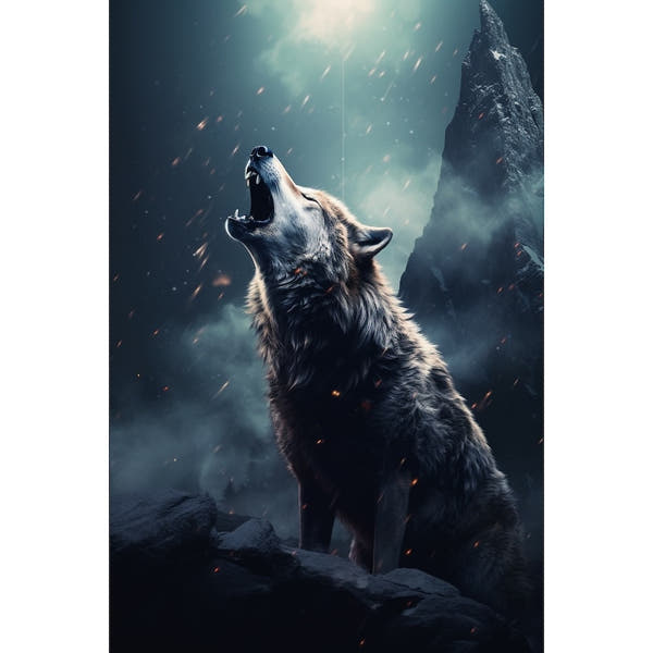 Howling Wolf Painting