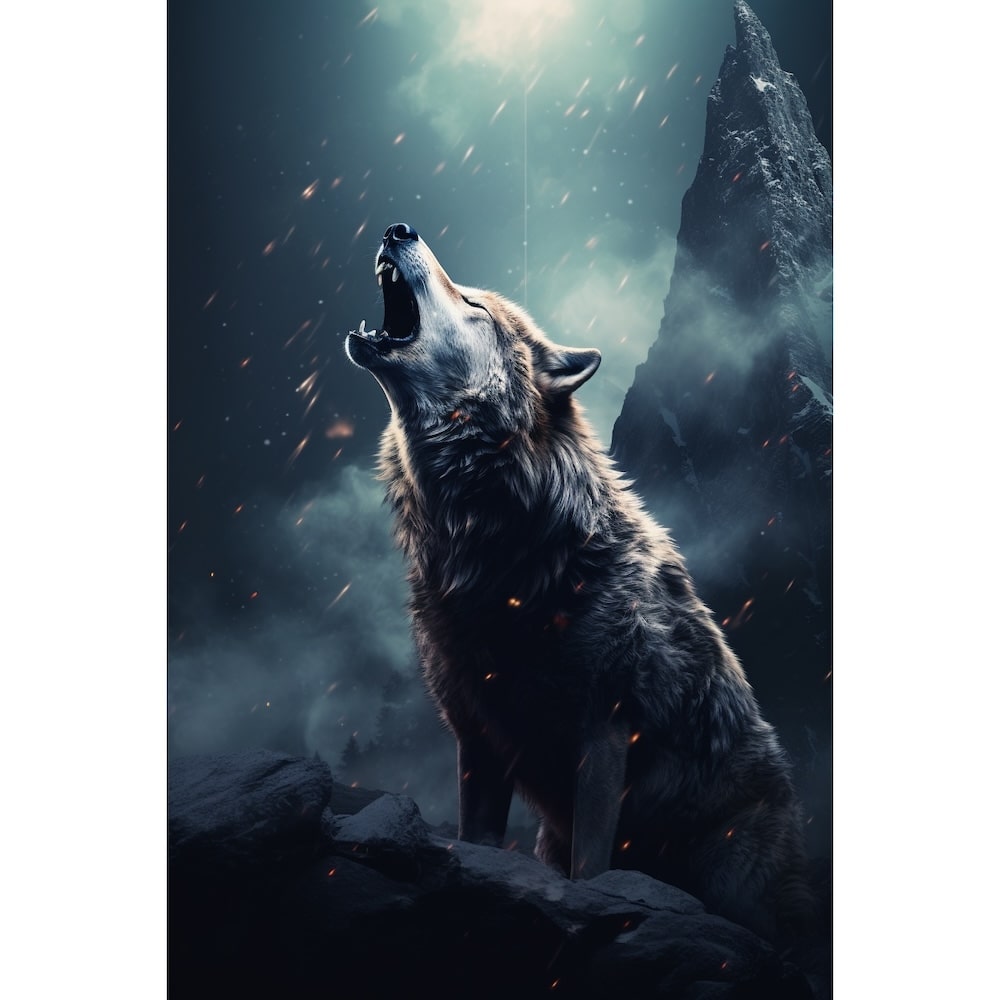 Howling Wolf Painting