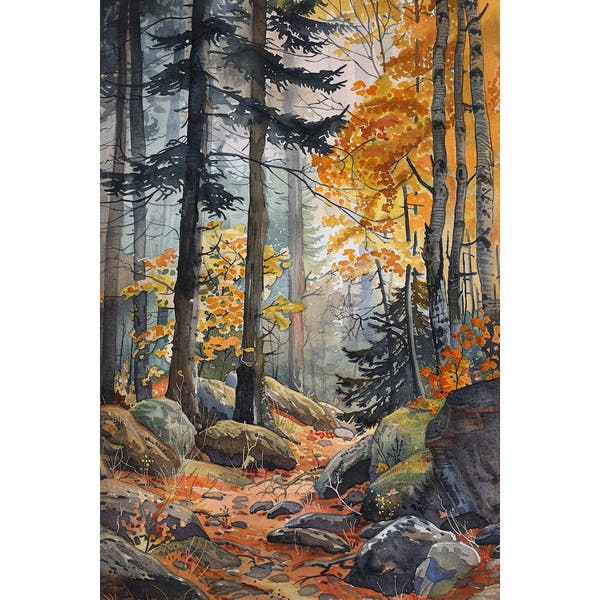 Watercolor Landscape Canvas